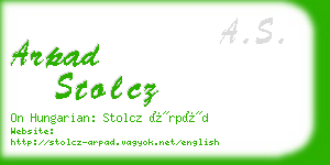 arpad stolcz business card